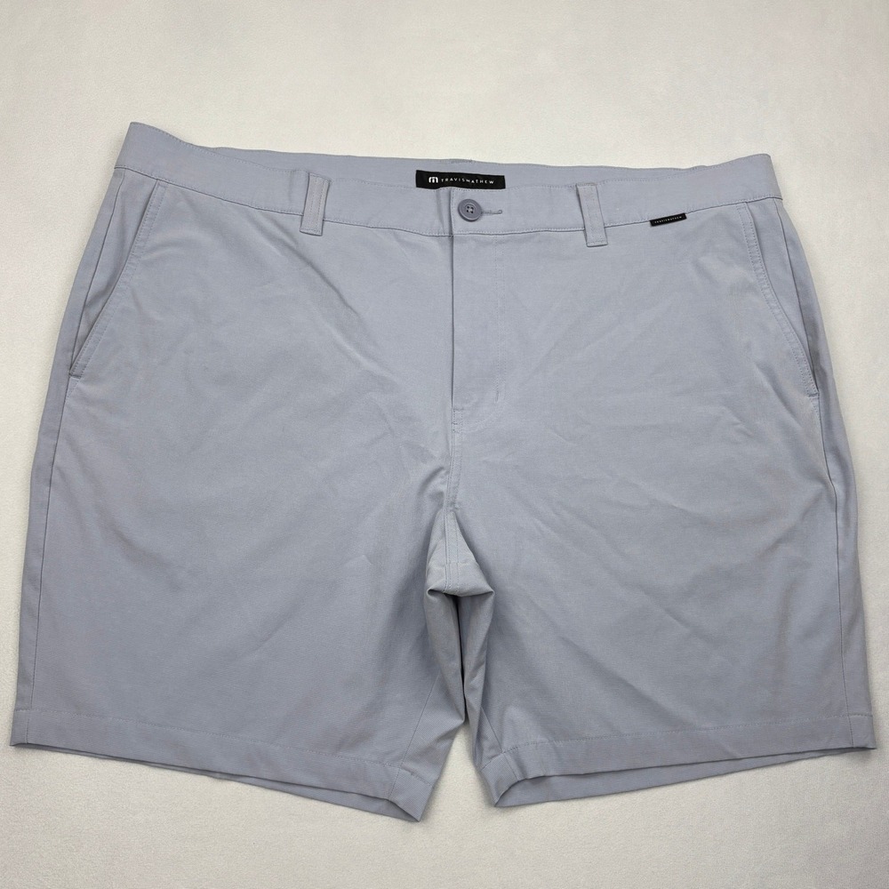 TravisMathew Mens Size 42 Performance Golf Shorts Blue Gray Stretch 1MAA671